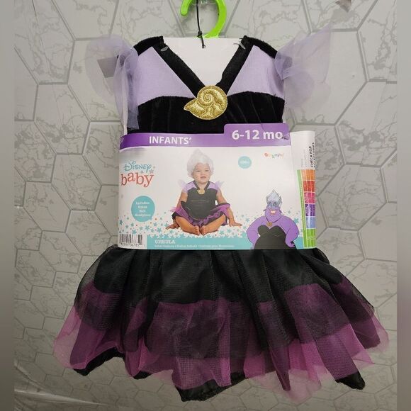 NEW Ursula Disney Baby Halloween Costume 6-12 Months Little Mermaid Sea Witch - Picture 1 of 5